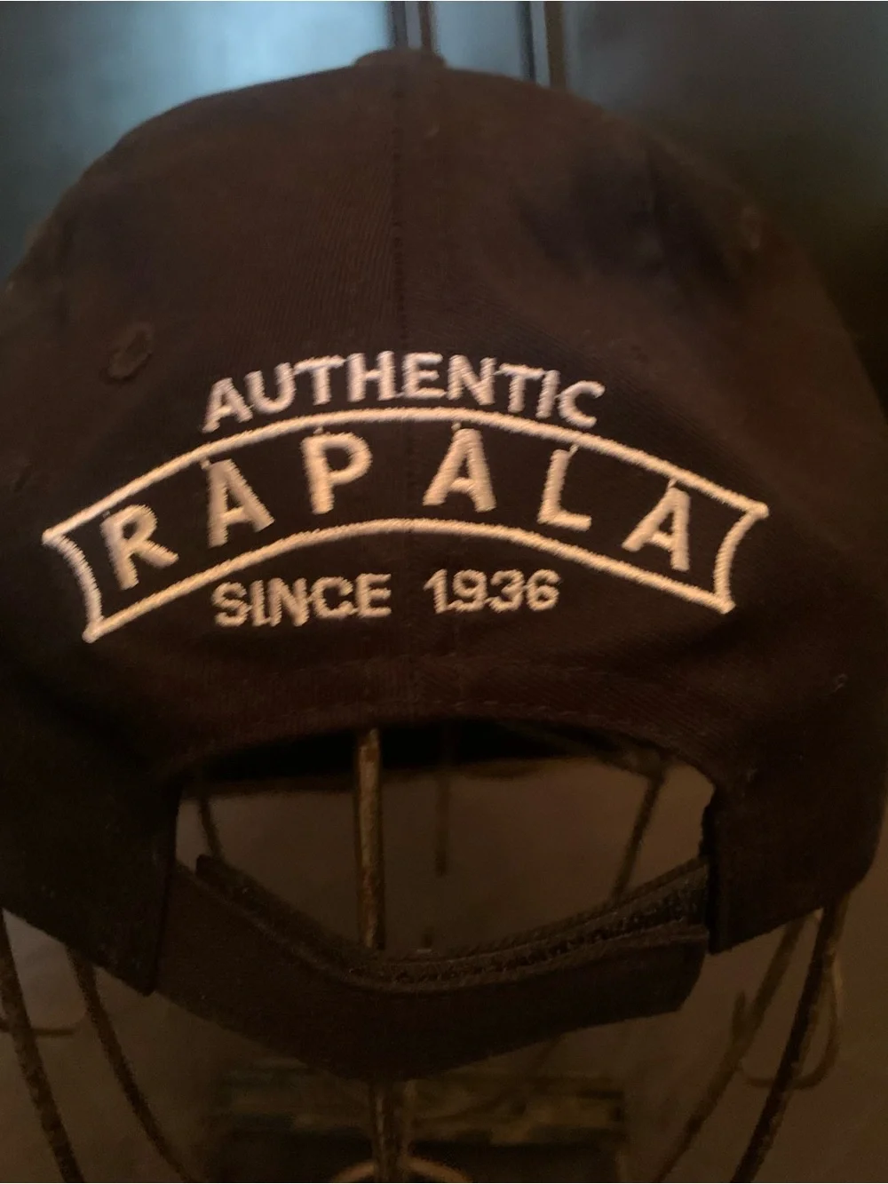 Rapala Lures Embroidered Fishing Logo Cap in Black with Red Accents